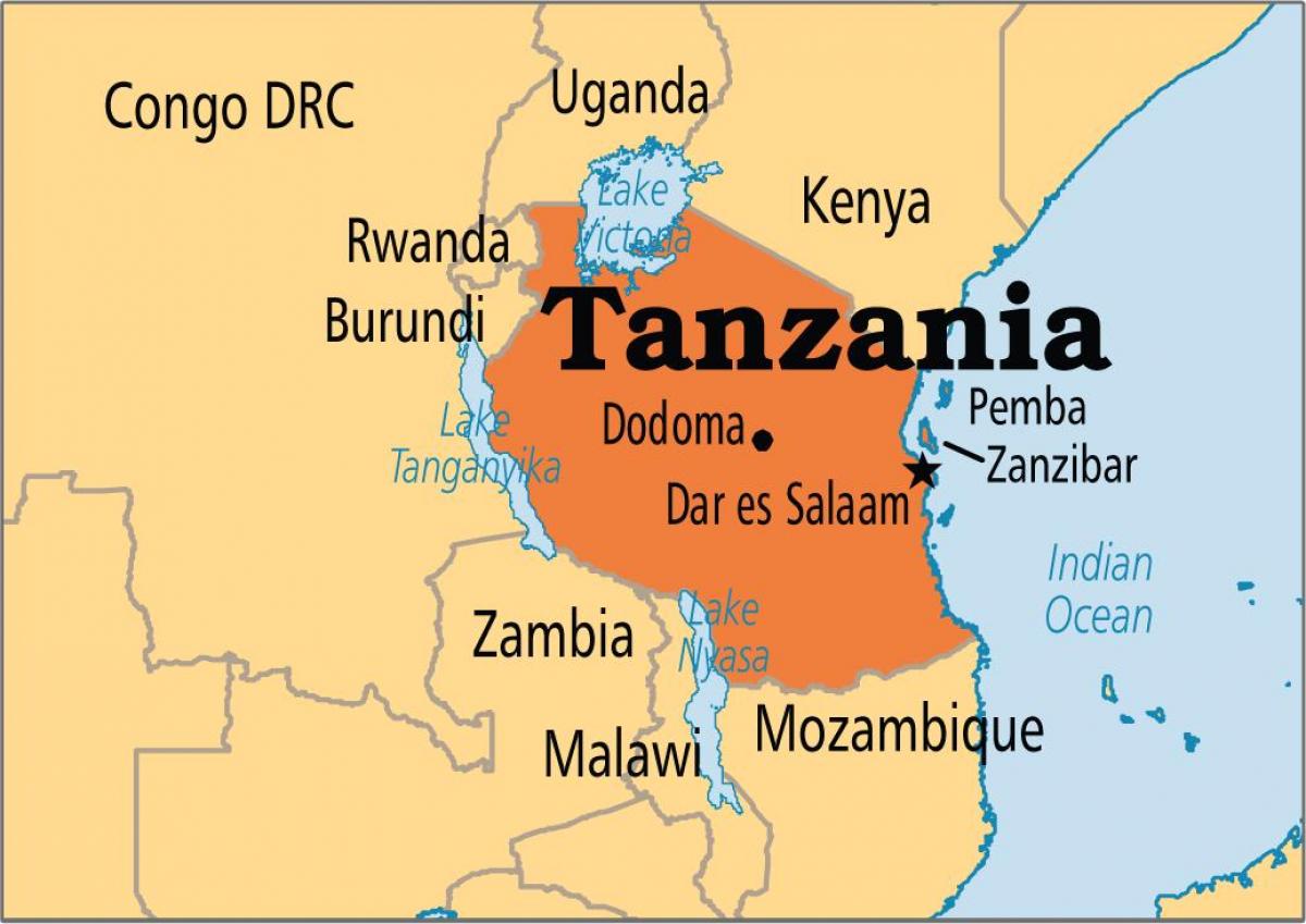 नक्शे के डार es सलाम तंजानिया