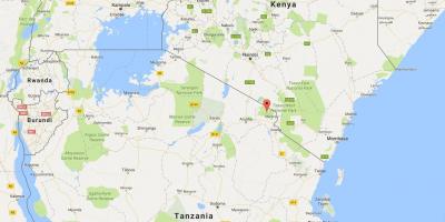 तंजानिया स्थान पर दुनिया के नक्शे