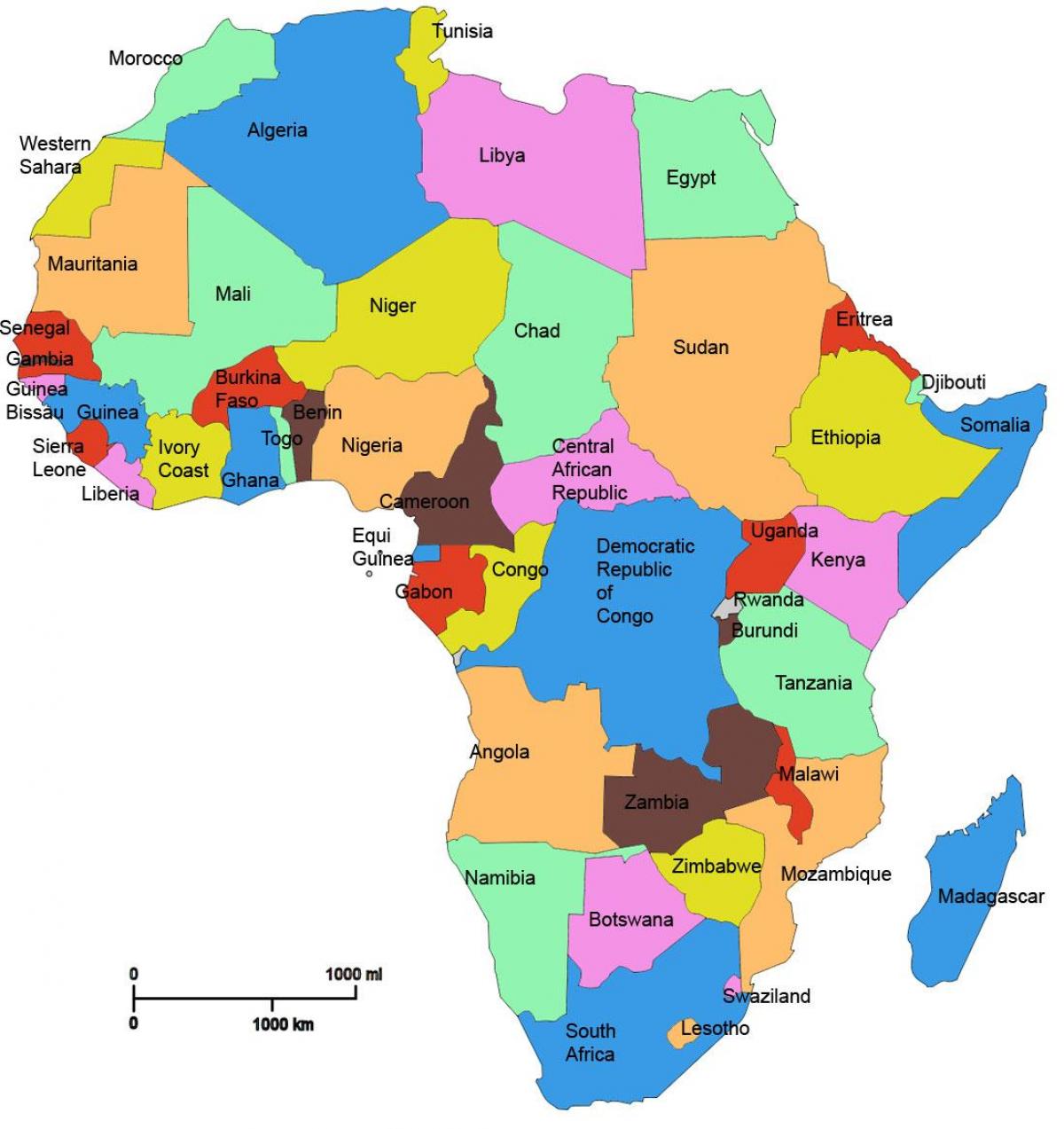 अफ्रीका का नक्शा दिखा तंजानिया