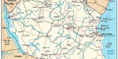 नया नक्शा तंजानिया के