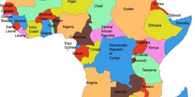 अफ्रीका का नक्शा दिखा तंजानिया