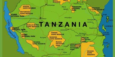 एक नक्शा तंजानिया के